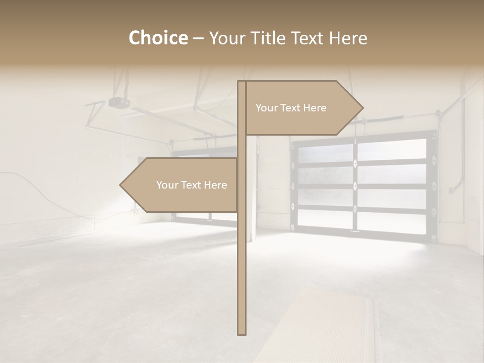 Garage Interior Bright PowerPoint Template