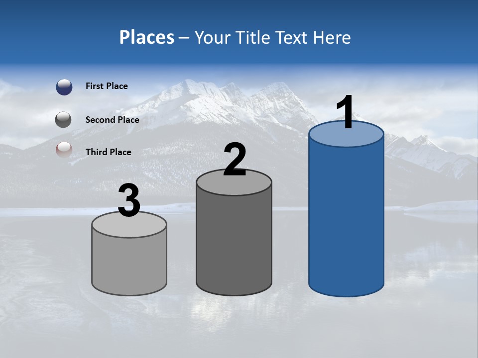 Water Mountain Pond PowerPoint Template