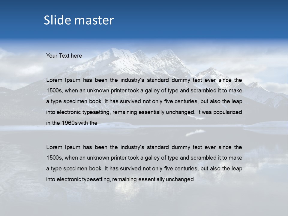 Water Mountain Pond PowerPoint Template