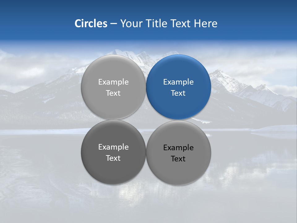 Water Mountain Pond PowerPoint Template