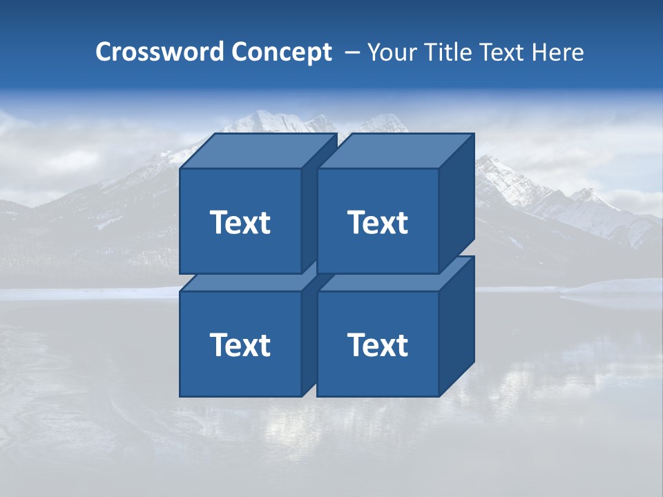 Water Mountain Pond PowerPoint Template
