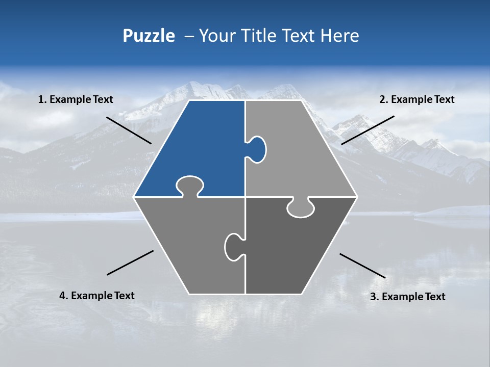 Water Mountain Pond PowerPoint Template