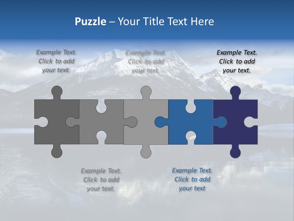 Water Mountain Pond PowerPoint Template