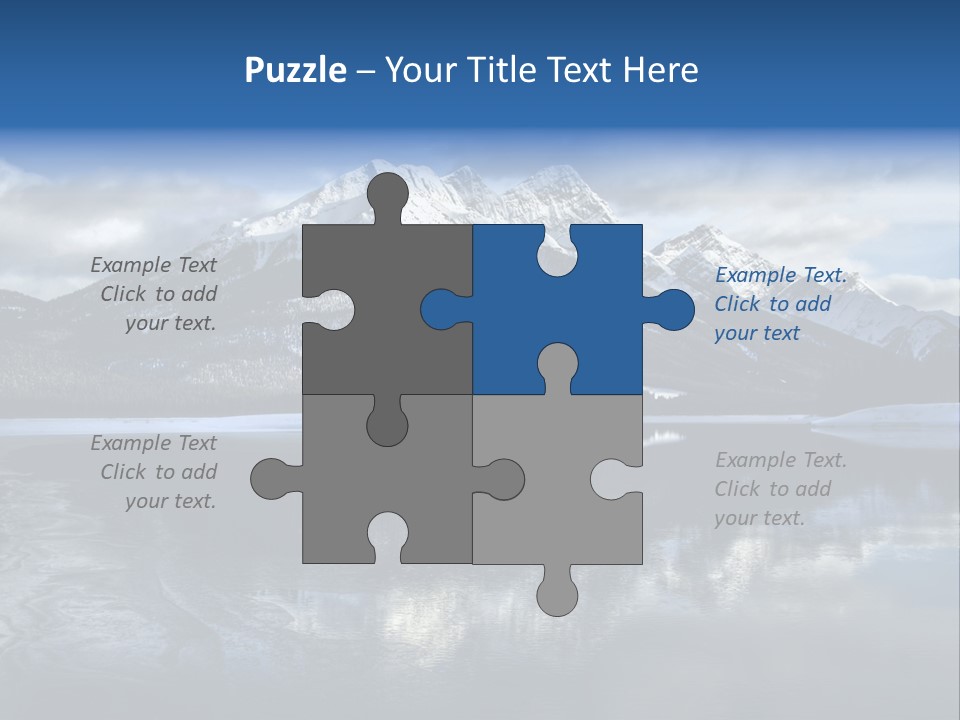 Water Mountain Pond PowerPoint Template