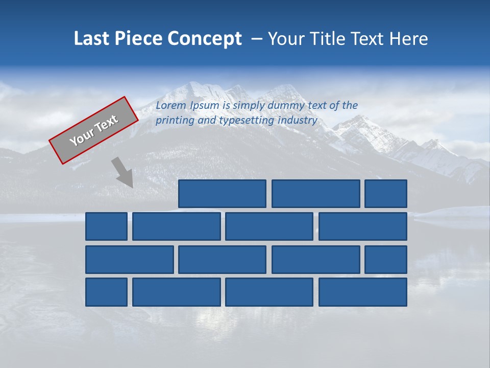 Water Mountain Pond PowerPoint Template