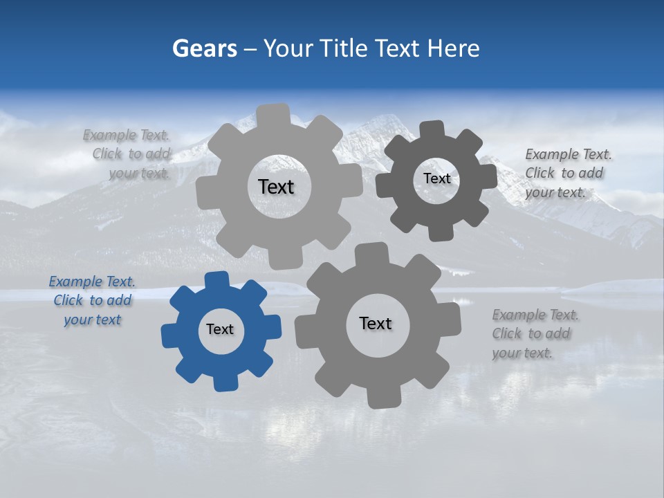 Water Mountain Pond PowerPoint Template