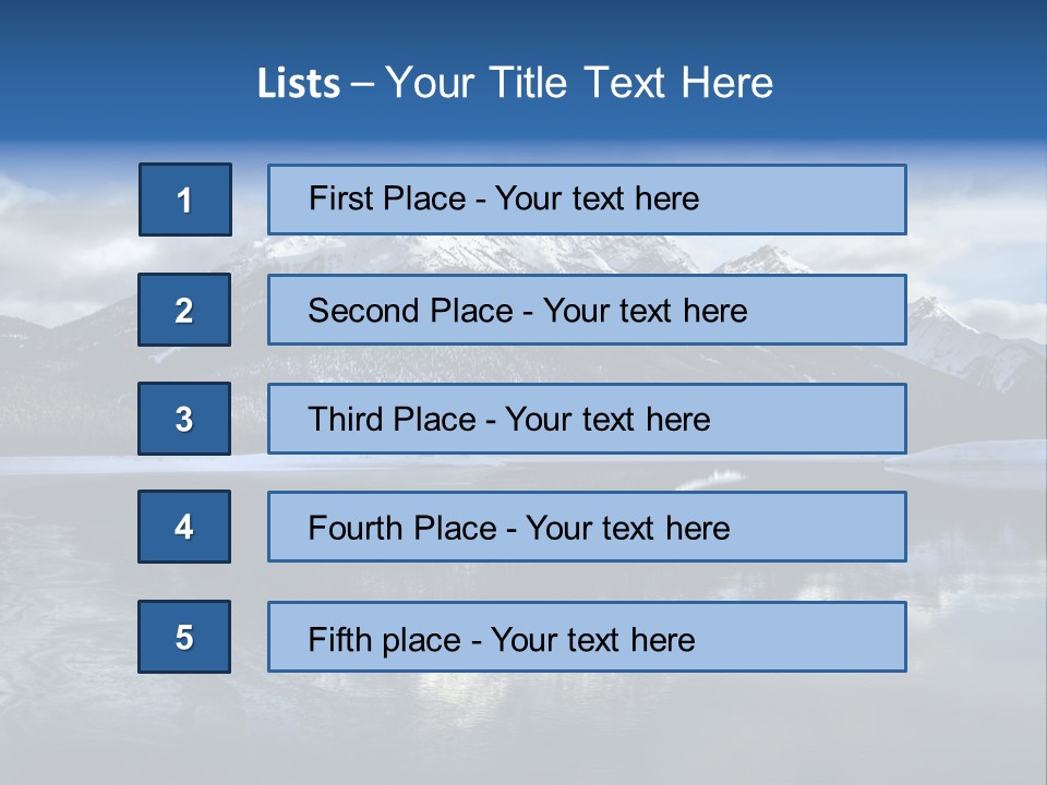 Water Mountain Pond PowerPoint Template