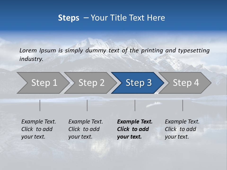 Water Mountain Pond PowerPoint Template