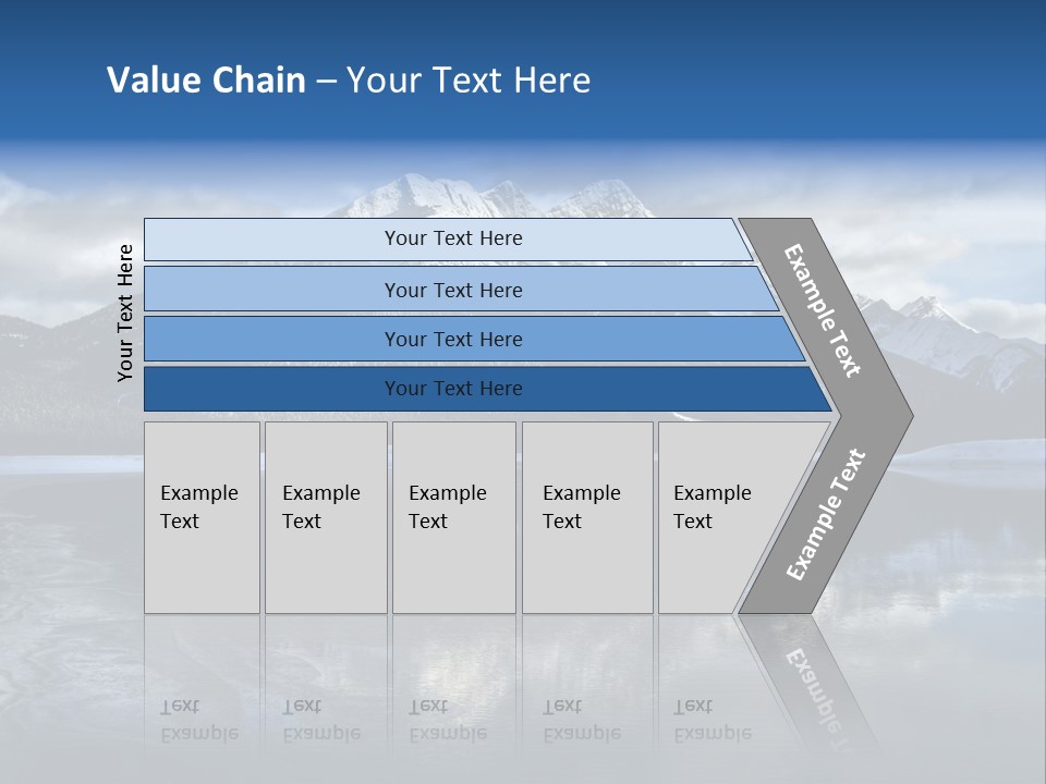 Water Mountain Pond PowerPoint Template