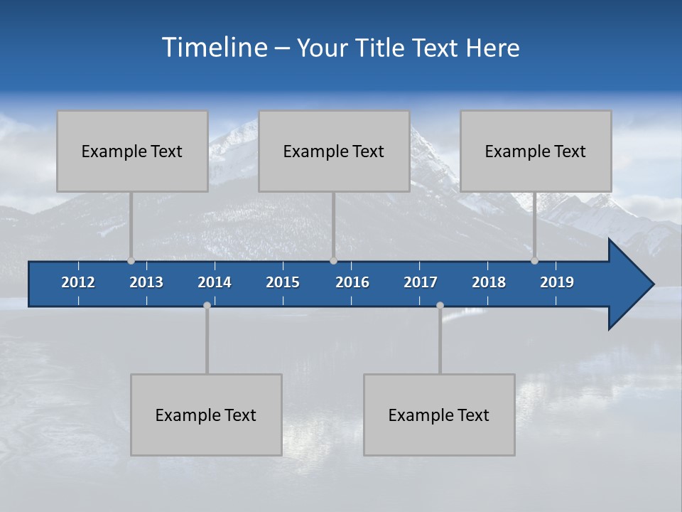 Water Mountain Pond PowerPoint Template