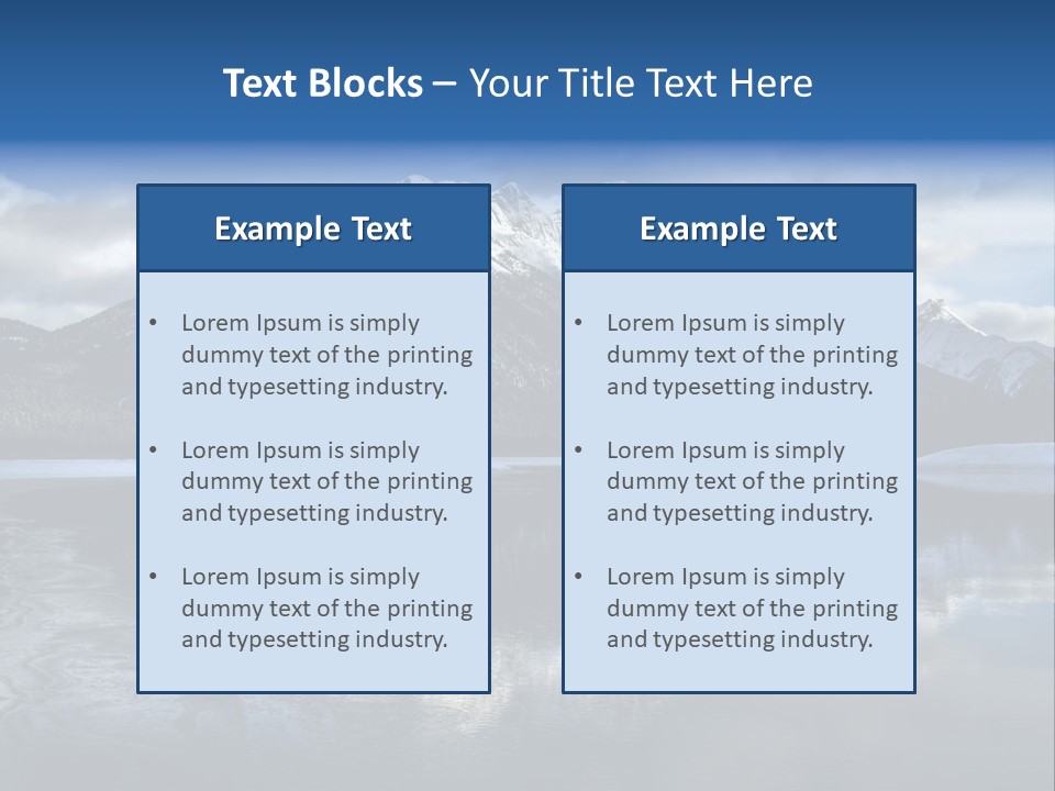 Water Mountain Pond PowerPoint Template