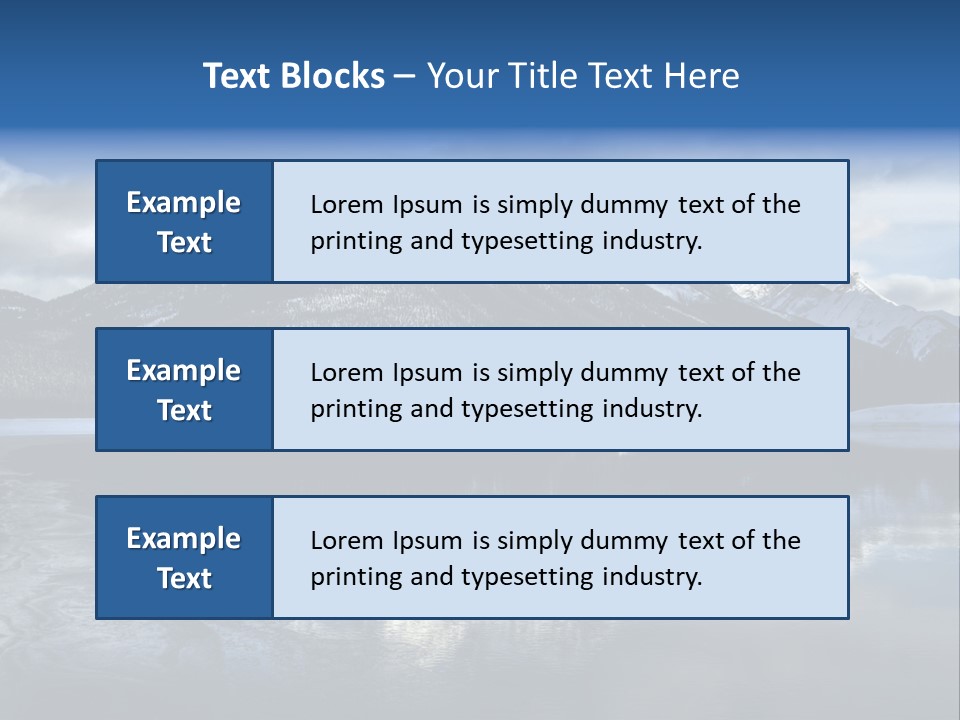 Water Mountain Pond PowerPoint Template