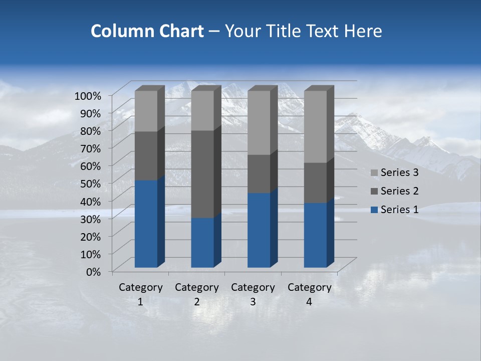 Water Mountain Pond PowerPoint Template