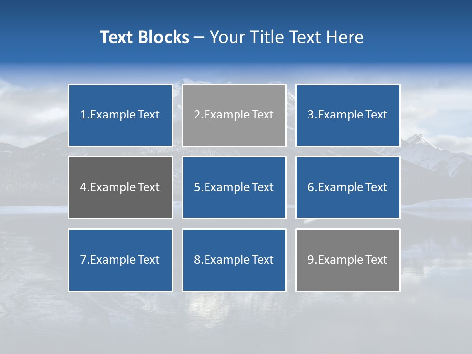Water Mountain Pond PowerPoint Template