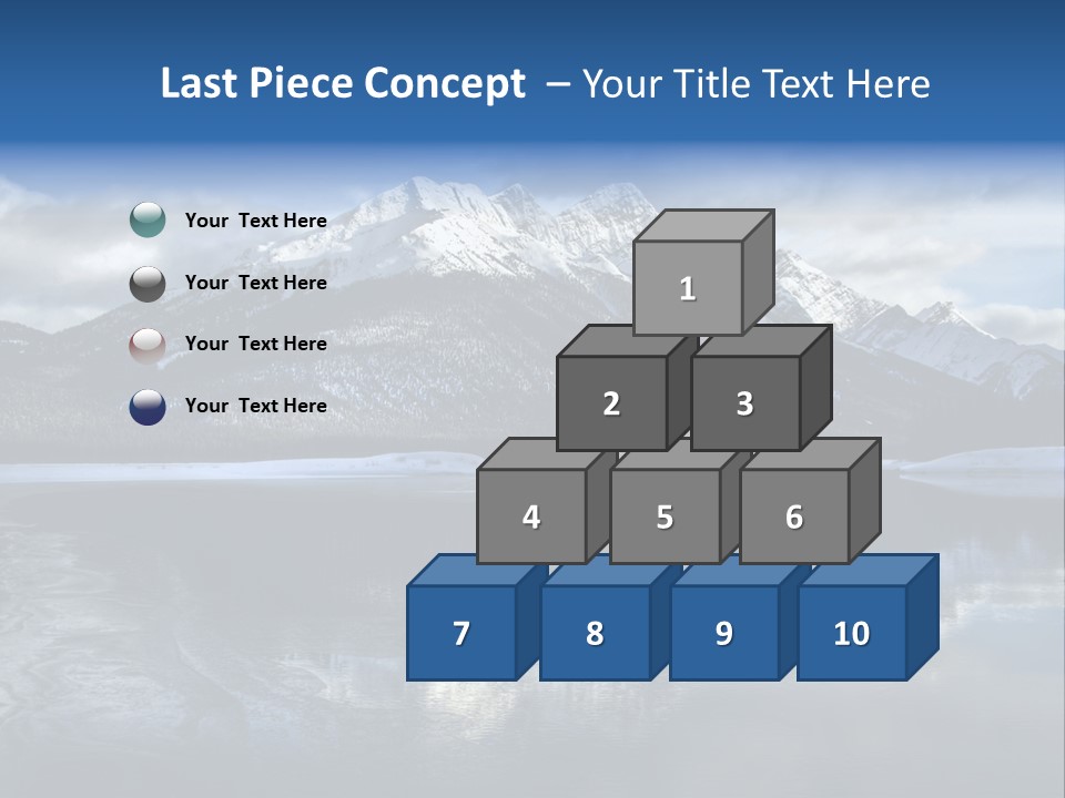 Water Mountain Pond PowerPoint Template