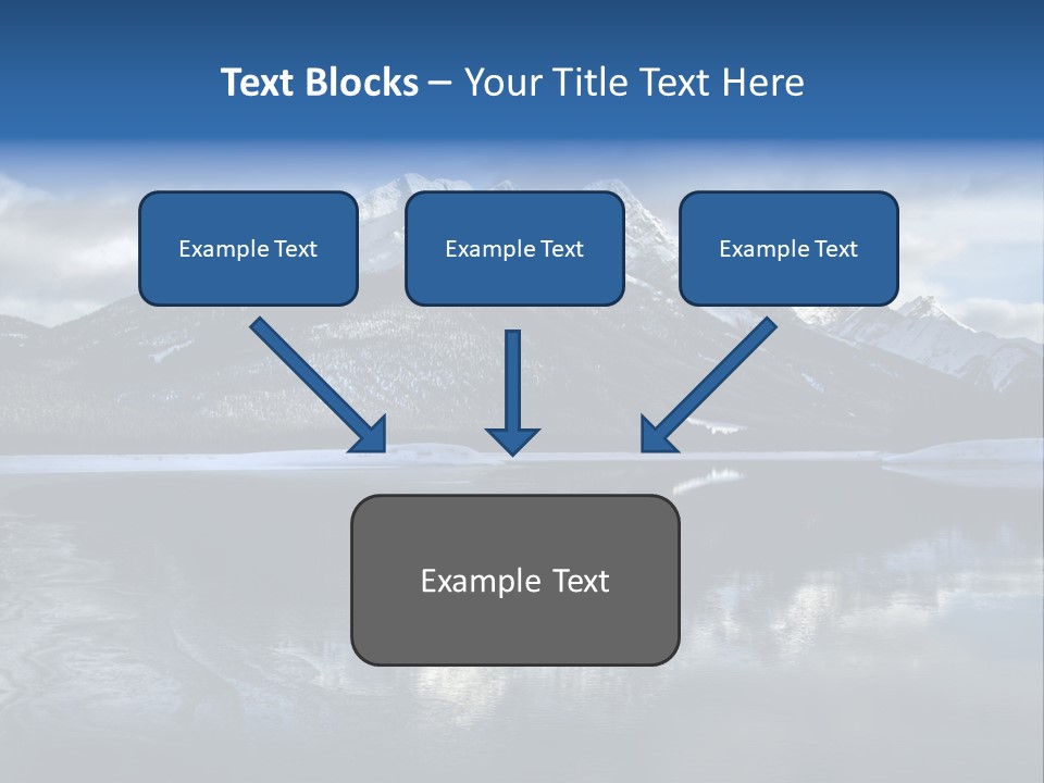Water Mountain Pond PowerPoint Template