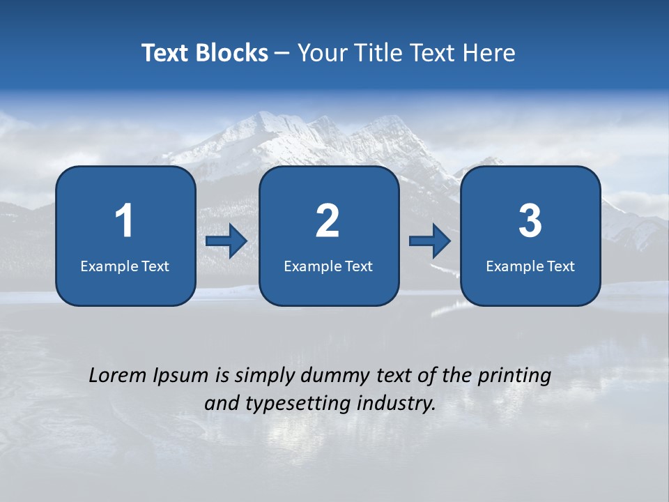 Water Mountain Pond PowerPoint Template
