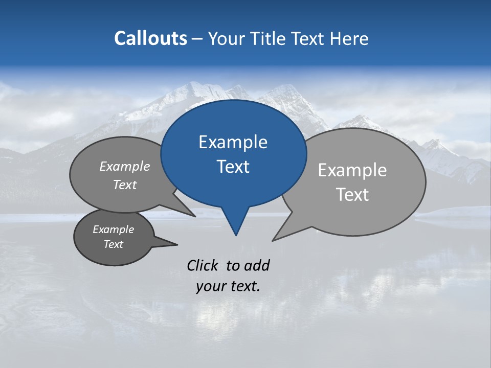 Water Mountain Pond PowerPoint Template