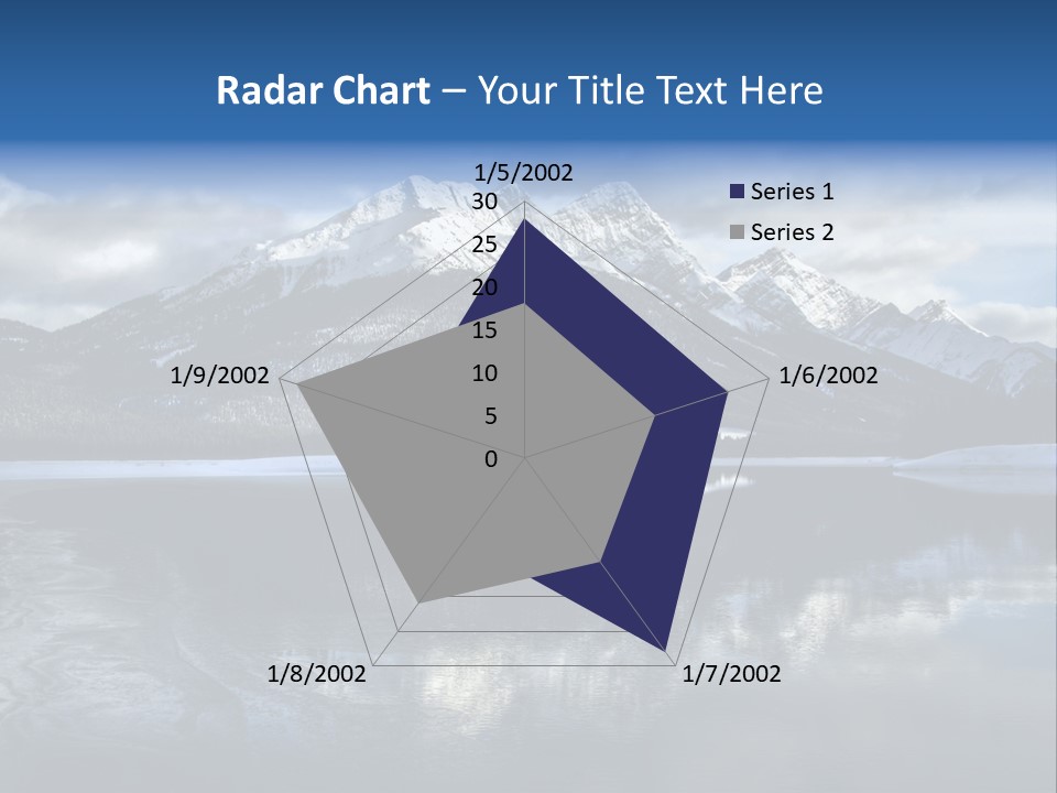 Water Mountain Pond PowerPoint Template