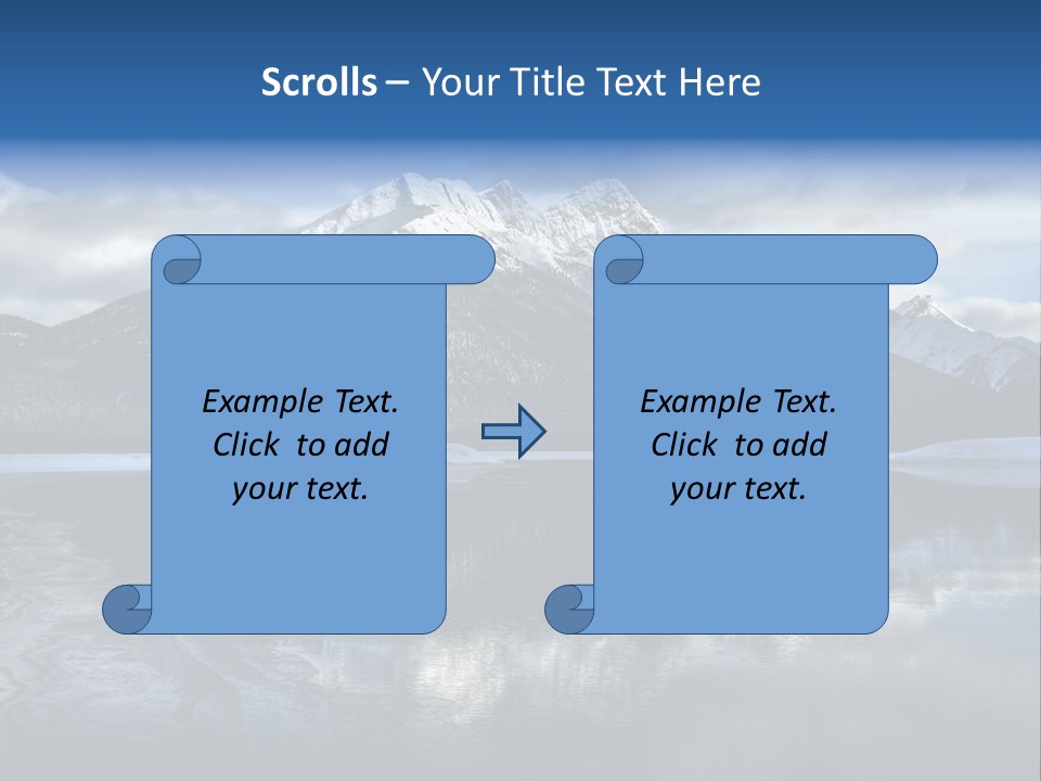 Water Mountain Pond PowerPoint Template