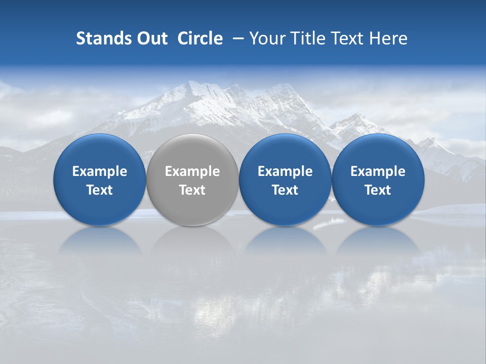 Water Mountain Pond PowerPoint Template