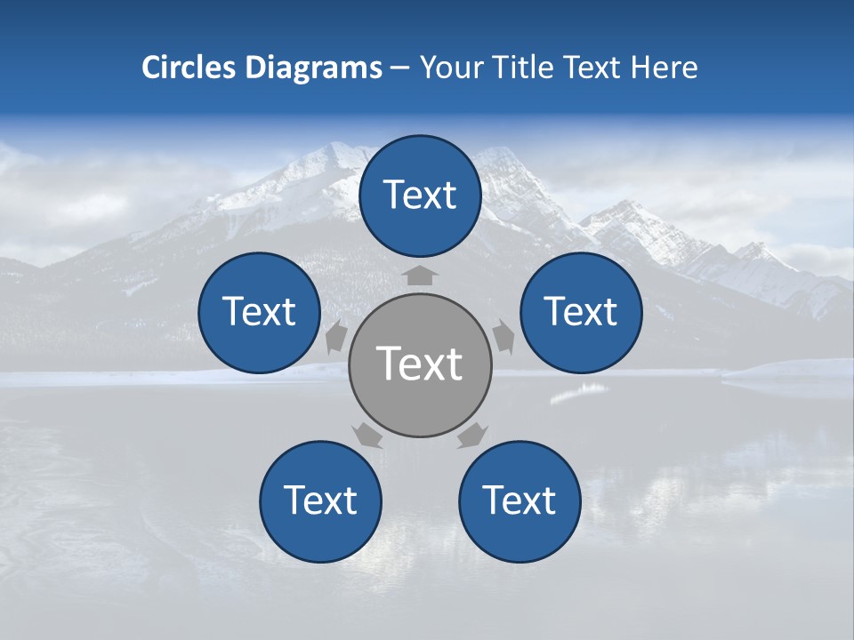 Water Mountain Pond PowerPoint Template