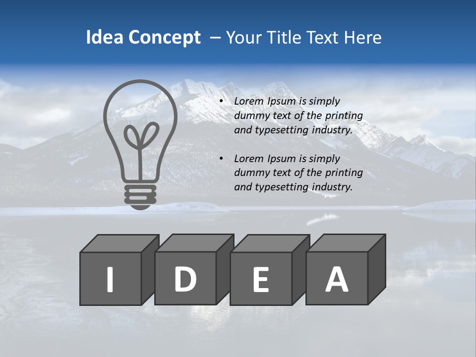 Water Mountain Pond PowerPoint Template