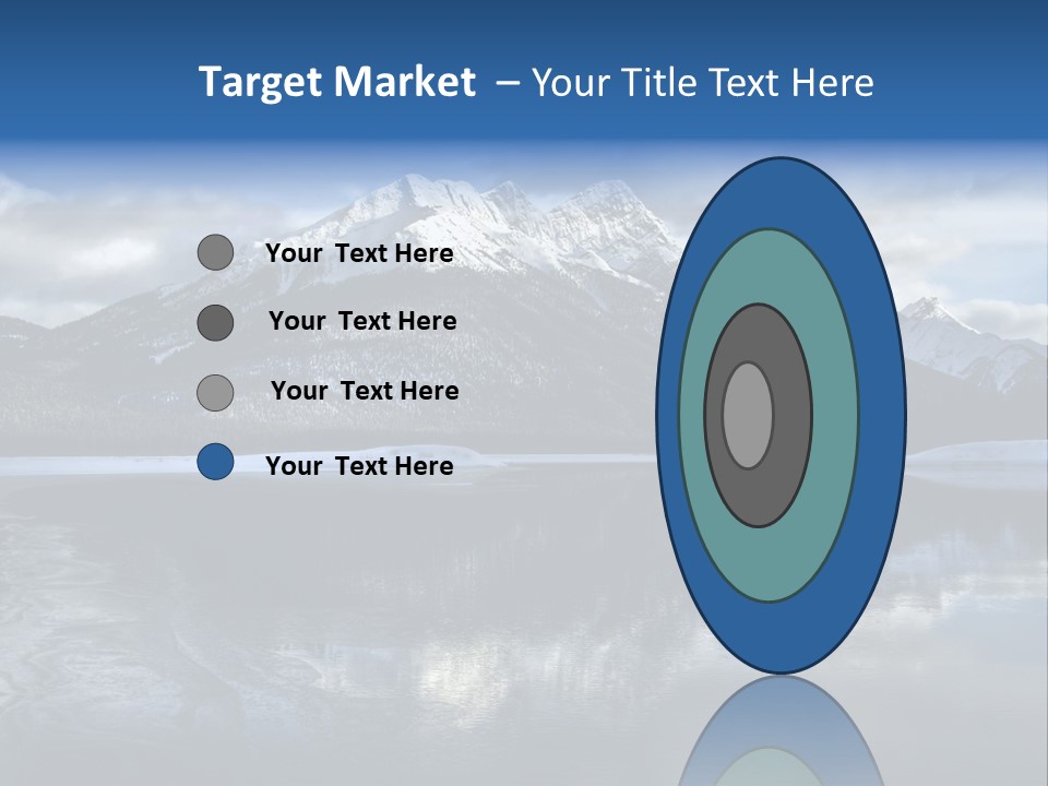 Water Mountain Pond PowerPoint Template