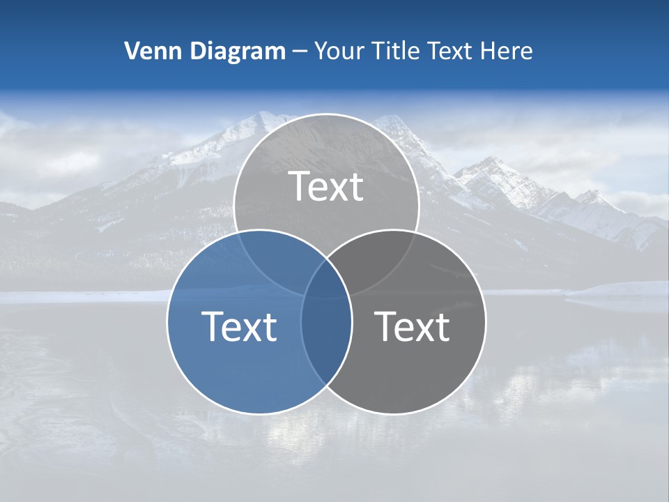 Water Mountain Pond PowerPoint Template