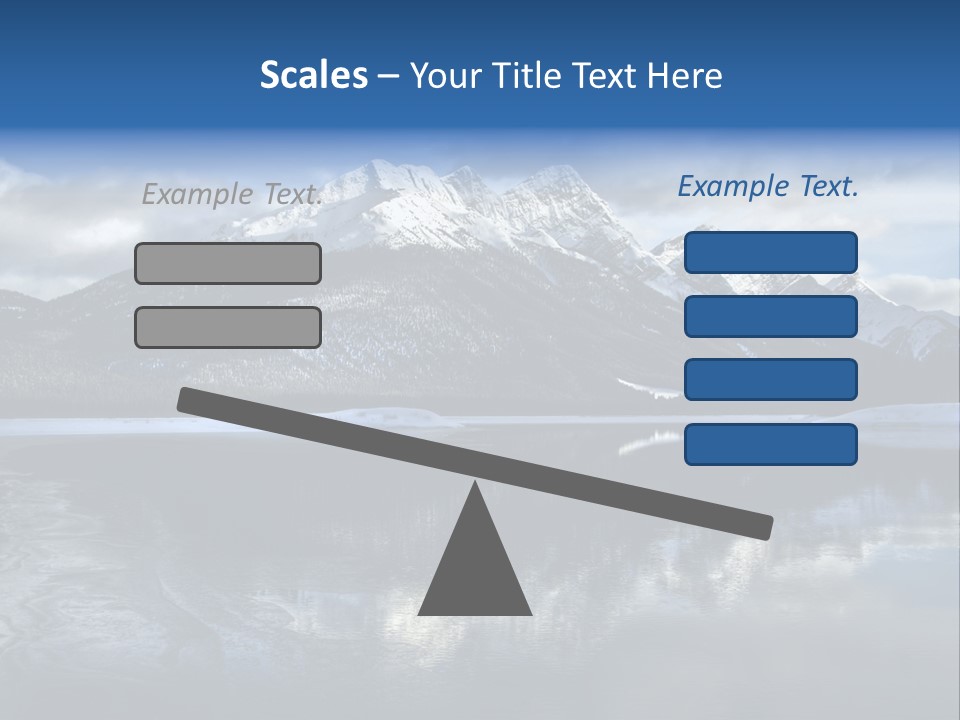 Water Mountain Pond PowerPoint Template