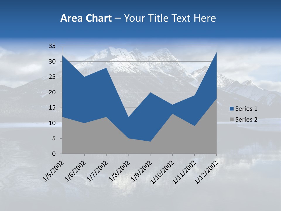 Water Mountain Pond PowerPoint Template
