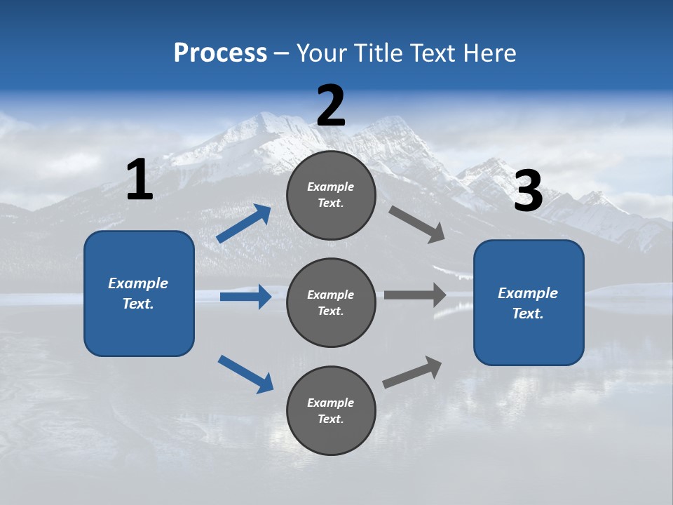 Water Mountain Pond PowerPoint Template