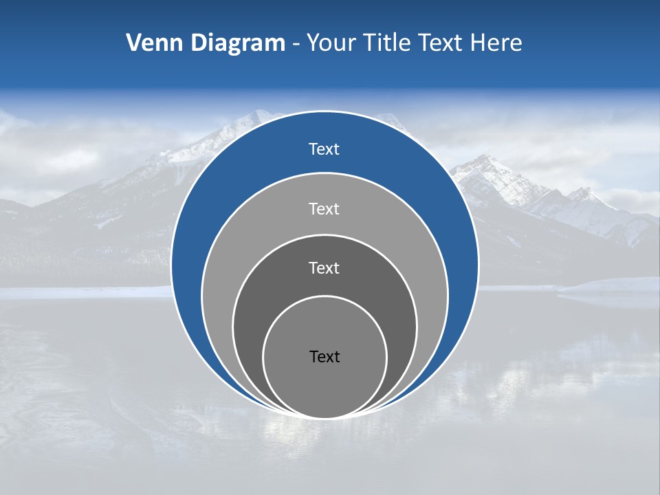 Water Mountain Pond PowerPoint Template