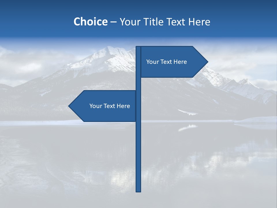 Water Mountain Pond PowerPoint Template