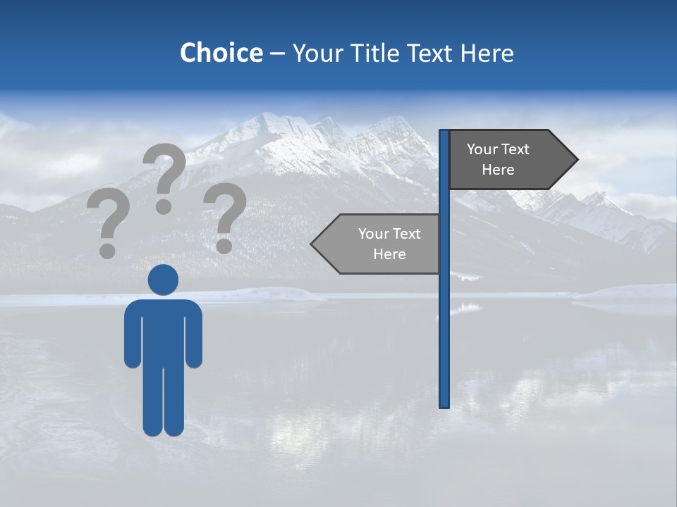Water Mountain Pond PowerPoint Template