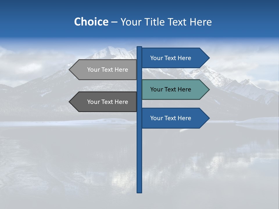 Water Mountain Pond PowerPoint Template