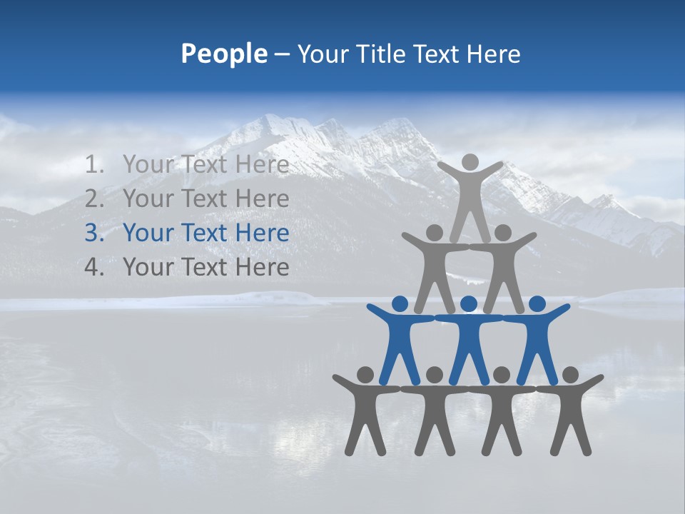 Water Mountain Pond PowerPoint Template