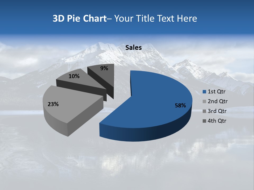 Water Mountain Pond PowerPoint Template