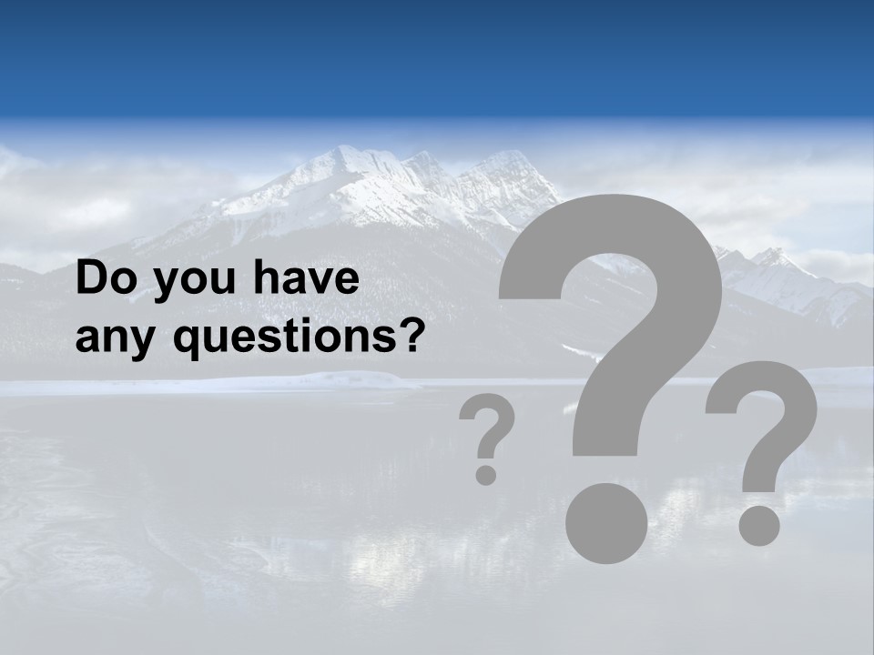 Water Mountain Pond PowerPoint Template