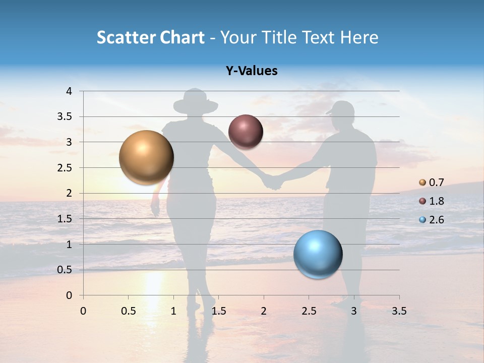 Two People Holding Hands On A Beach At Sunset PowerPoint Template