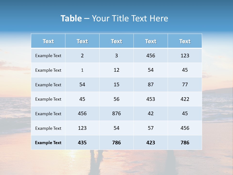 Two People Holding Hands On A Beach At Sunset PowerPoint Template