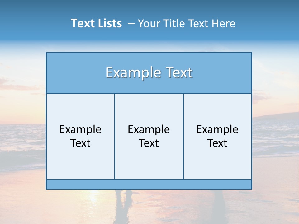 Two People Holding Hands On A Beach At Sunset PowerPoint Template