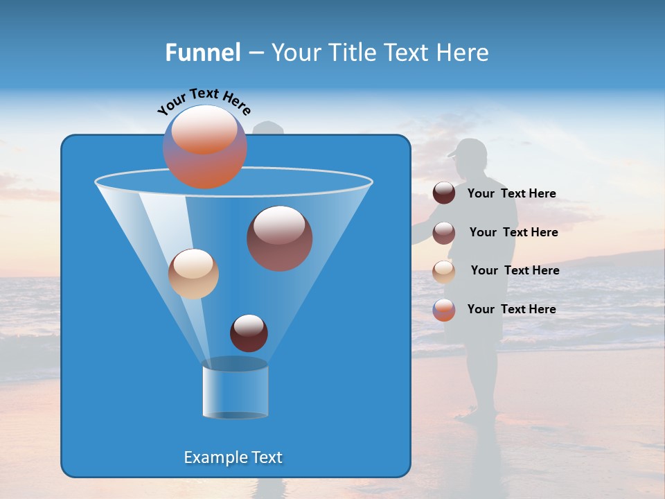 Two People Holding Hands On A Beach At Sunset PowerPoint Template