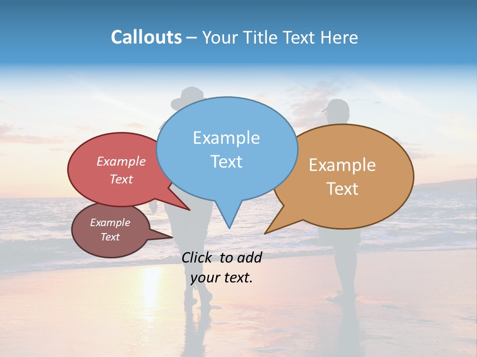 Two People Holding Hands On A Beach At Sunset PowerPoint Template