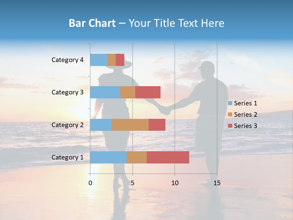 Two People Holding Hands On A Beach At Sunset PowerPoint Template
