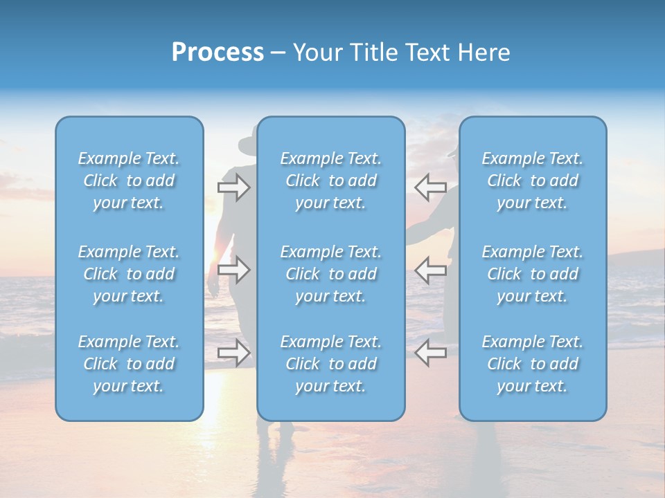 Two People Holding Hands On A Beach At Sunset PowerPoint Template