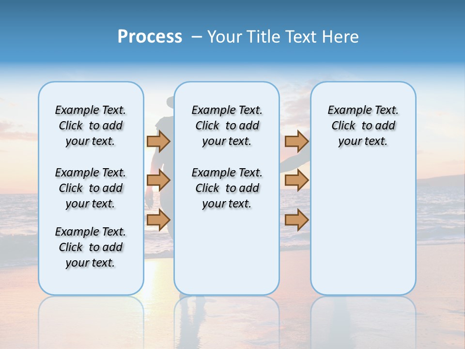 Two People Holding Hands On A Beach At Sunset PowerPoint Template