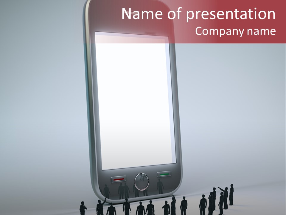 Electronic Smartphone People PowerPoint Template