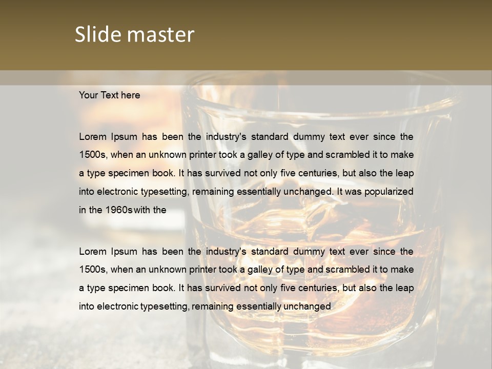 Reflection Luxury Brandy PowerPoint Template