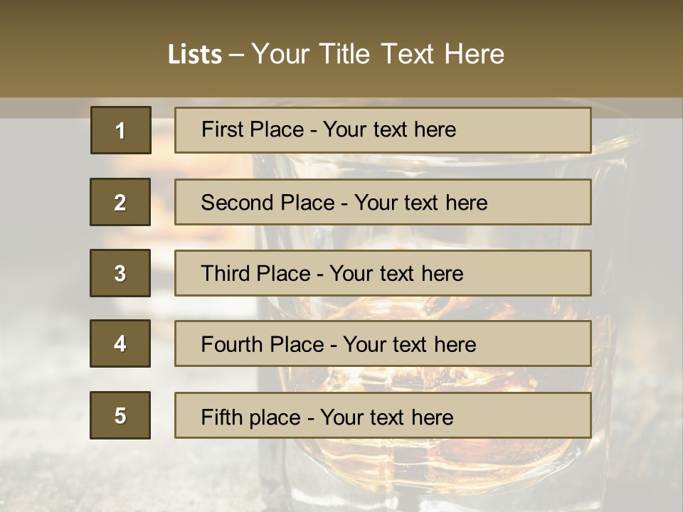 Reflection Luxury Brandy PowerPoint Template